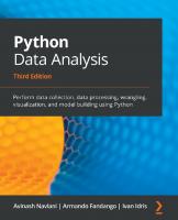 Python Data Analysis: Perform data collection, data processing, wrangling, visualization, model building using Python [3 ed.]
 9781789955248