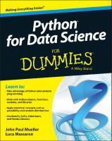 Python for Data Science For Dummies [1 ed.]
 1118844181, 9781118844182