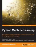 Python Machine Learning
 9781783555130, 1783555130