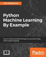 Python Machine Learning By Example
 9781783553129, 178355312X