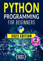 Python Programming For Beginners: The Most Comprehensive Programming Guide to Become a Python Expert from Scratch in No Time
 9798354101856