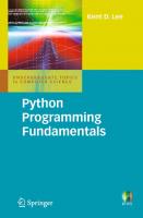Python Programming Fundamentals [1 ed.]
 9781849965361, 9781849965378, 2010937477