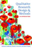 Qualitative Research Design and Methods: An Introduction
 1975505662, 9781975505660