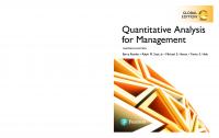 Quantitative analysis for management [Thirteenth edition, global edition]
 9780134543161, 1292217650, 9781292217659, 0134543165