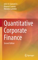 Quantitative Corporate Finance [2nd ed.]
 9783030435462, 9783030435479