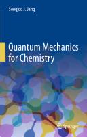 Quantum Mechanics for Chemistry
 9783031302176