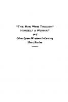 "The Man Who Thought Himself a Woman" and Other Queer Nineteenth-Century Short Stories
 9780812293357