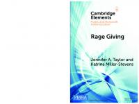 Rage Giving (Elements in Public and Nonprofit Administration) [New ed.]
 9781108951036, 9781108949873, 1108949878
