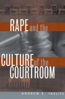 Rape and the Culture of the Courtroom
 9780814784372