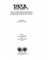 Rasa: The Indian Performing Arts in the Last Twenty-five Years. Music and dance [1]
 0836449010, 9780836449013