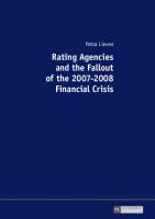 Rating agencies and the fallout of the 2007-2008 financial crisis
 9783631676219, 3631676212