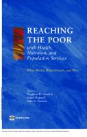 Reaching the Poor with Health, Nutrition, and Population Services : What Works, What Doesn't, and Why [1 ed.]
 9780821359624, 9780821359617