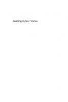 Reading Dylan Thomas
 9781474411561