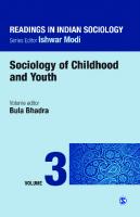 Readings in Indian Sociology: Volume III: Sociology of Childhood and Youth [1 ed.]
 9788132113829