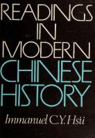 Readings in modern chinese history
 0195013751