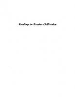 Readings in Russian civilization: Vol. 1: Russia Before Peter the Great, 900-1700
 9780226718439, 9780226718538