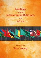 Readings in the International Relations of Africa
 0253018803, 9780253018809