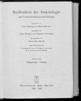 Reallexikon der Assyriologie und Vorderasiatischen Archäologie [RlA] [6]
 3110100517