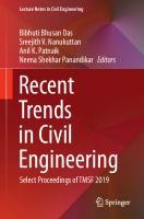 Recent Trends in Civil Engineering: Select Proceedings of TMSF 2019 [105, 1 ed.]
 9789811582929, 9789811582936