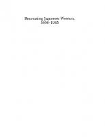Recreating Japanese Women, 1600-1945
 9780520910188, 0520910184