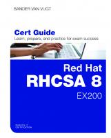 Red Hat RHCSA 8 Cert Guide: EX200 [Paperback ed.]
 0135938139, 9780135938133