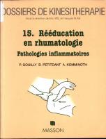 Reeducation en rhumatologie - pathologies inflammatoires