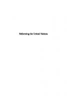 Reforming the United Nations : The Challenge of Working Together [1 ed.]
 9789004184886, 9789004178434
