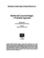 Reinforced Concrete Design: A Practical Approach, Instructor’s Solution Manual [1 ed.]
 0132001888