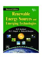 Renewable Energy Sources and Emerging Technology [2nd Eastern Economy ed.]
 8120344707, 9788120344709