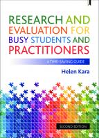 Research & Evaluation for Busy Students and Practitioners [2nd Ed.]
 9781447338413