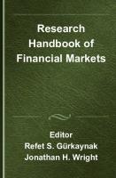 Research Handbook of Financial Markets
 180037531X, 9781800375314