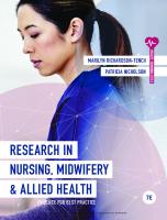 Research in Nursing, Midwifery & Allied Health: Evidence for Best Practice [7 ed.]
 017045200X, 9780170452007