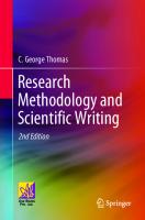 Research Methodology And Scientific Writing [2nd Edition]
 3030648648, 9783030648640, 9783030648657