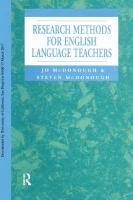 Research Methods for English Language Teachers [1st ed.]
 9781315832548