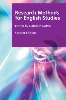 Research Methods for English Studies [2nd ed.]
 0748683445,  9780748683444