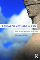 Research Methods in Law [2nd ed.]
 1138230189, 9781138230187