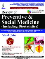 Review of Preventive & Social Medicine (including Biostatistics) [8 ed.]
 9351525139, 9789351525134