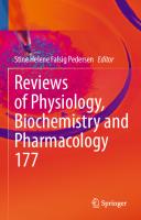 Reviews of Physiology, Biochemistry and Pharmacology [1st ed.]
 9783030614942, 9783030614959