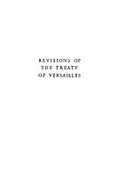 Revisions of the Treaty of Versailles
 9780231889766