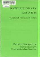 Revolutionary Activism: The Spanish Resistance in Context [reprint ed.]
 1873605773, 9781873605776