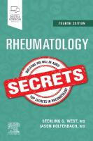Rheumatology Secrets [4th Edition]
 9780323640800