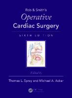 Rob & Smith's operative cardiac surgery [6 ed.]
 9781351175975, 1351175971