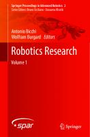Robotics research. Volume 1
 978-3-319-51532-8, 3319515322, 978-3-319-51531-1