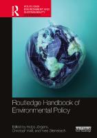 Routledge Handbook of Environmental Policy
 0367489929, 9780367489922