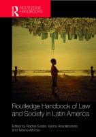 Routledge Handbook of Law and Society in Latin America (Routledge Handbooks) [1 ed.]
 1138184454, 9781138184459