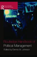 Routledge handbook of political management
 9780415522946, 0415522943