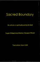 Sacred Boundary, an article on the Spiritual Journey to God