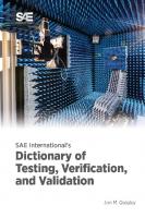 SAE International's Dictionary of Testing, Verification, and Validation
 2023948007, 9781468605907, 9781468605914, 9781468605921
