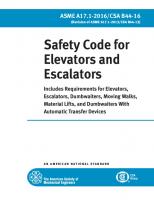 Safety Code for Elevators and Escalators