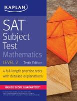 SAT Subject Test Mathematics Level 2
 1506209238